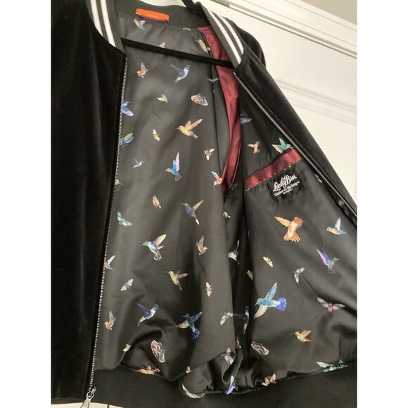 Lansky Bros Tallia Velvet Bomber Jacket Black Asian Dragon 90s Y2K Streetwear XL - Picture 5 of 9